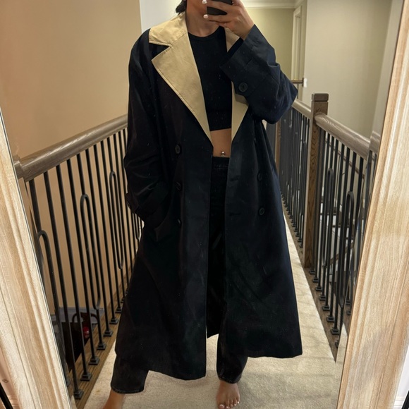 Bicolor Polyester Coat main image 1